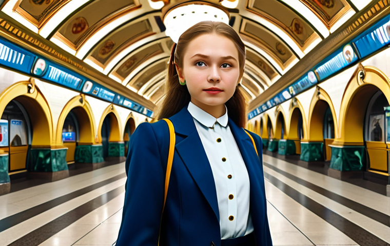 **
"A young, fully clothed woman with striking features, reminiscent of a character from Russian folklore but with a modern twist, professional attire, standing in a stylized Moscow metro station with detailed architecture, safe for work, appropriate content, perfect anatomy, natural proportions, family-friendly, vibrant colors, digital painting, high quality, professional illustration."
**
